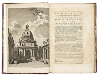 (SPATIAL OPTICS AND PHYSICAL PERSPECTIVE.) Thomas Malton. A Compleat Treatise on Perspective.